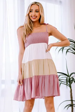 Sweet and Charming Color Block Mini Dress