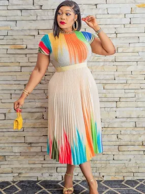 Top And Plated Skirt