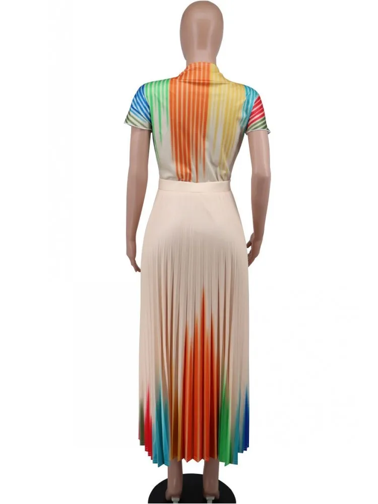 Top And Plated Skirt