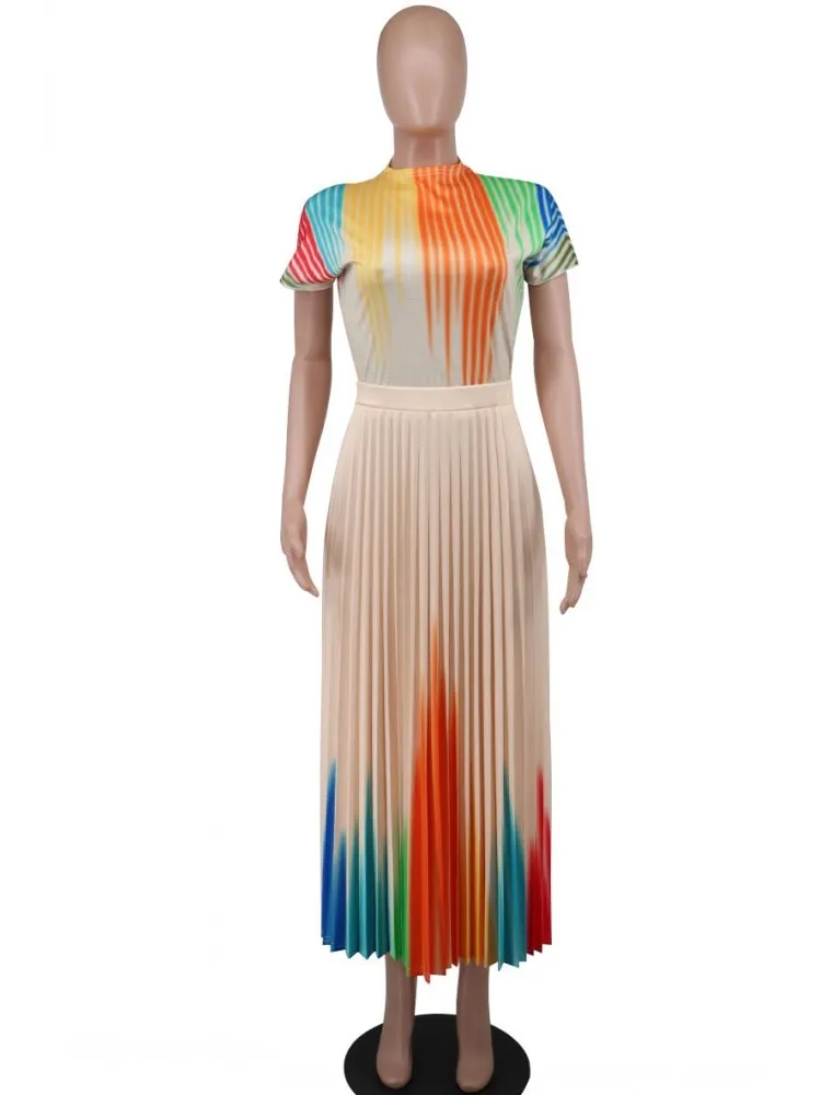 Top And Plated Skirt