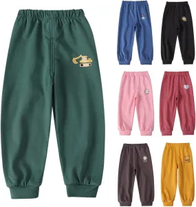 Unisex Casual Sports Pants Kids Boy Girl Jogger Sweatpants Toddler Cotton Classical Sport Pants Pull