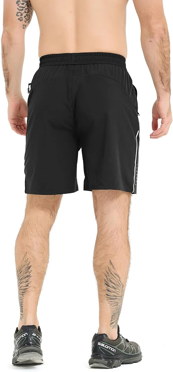 WENRONSTA Men's Athletic Workout Gym Shorts Quick Dry Lightweight Active Tennis Shorts 7" Running Sports Shorts