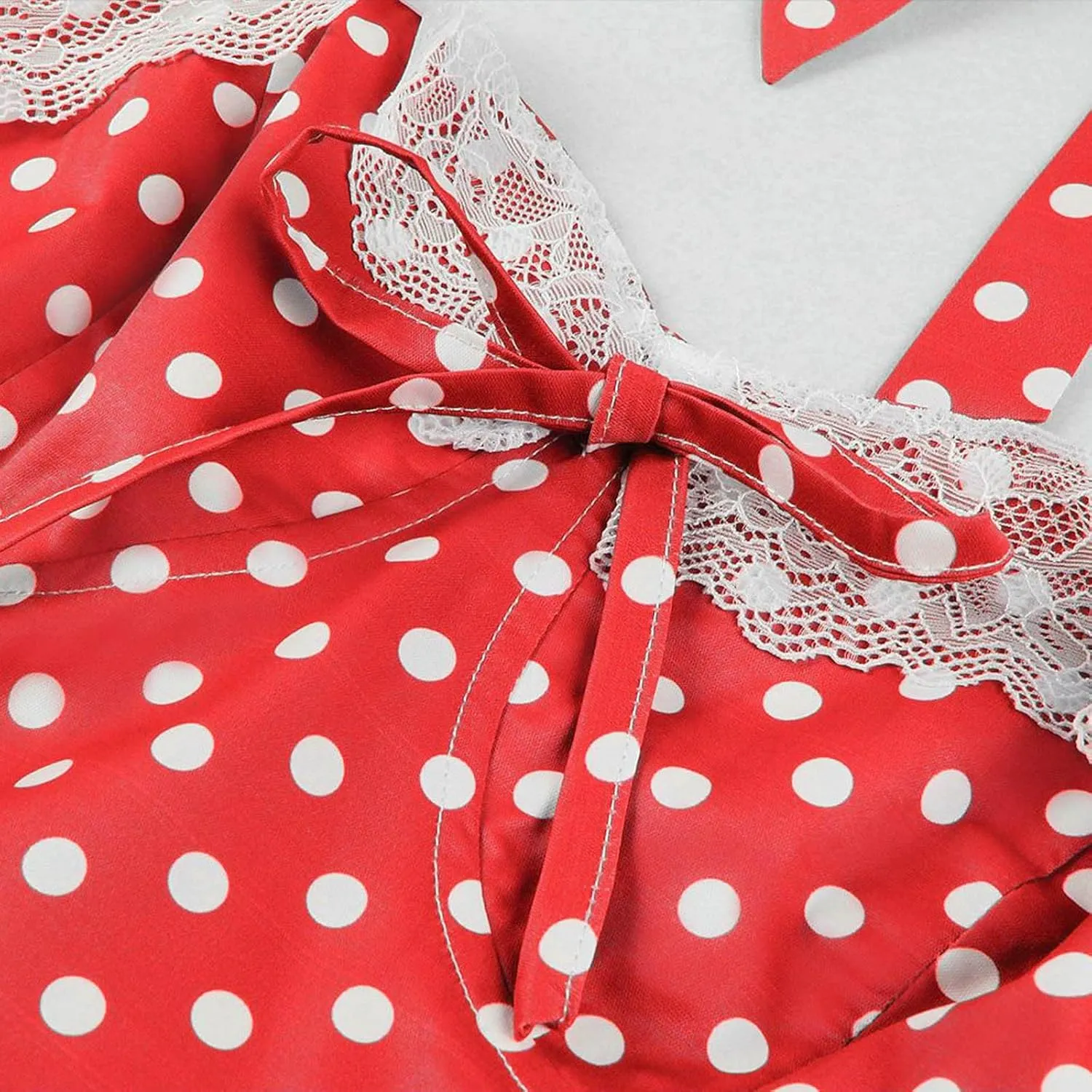 Women Vintage Polka Audrey A-Line Dress 1950s Halter Retro Cocktail Rockabilly Swing Dresses Wedding Guest Homecoming