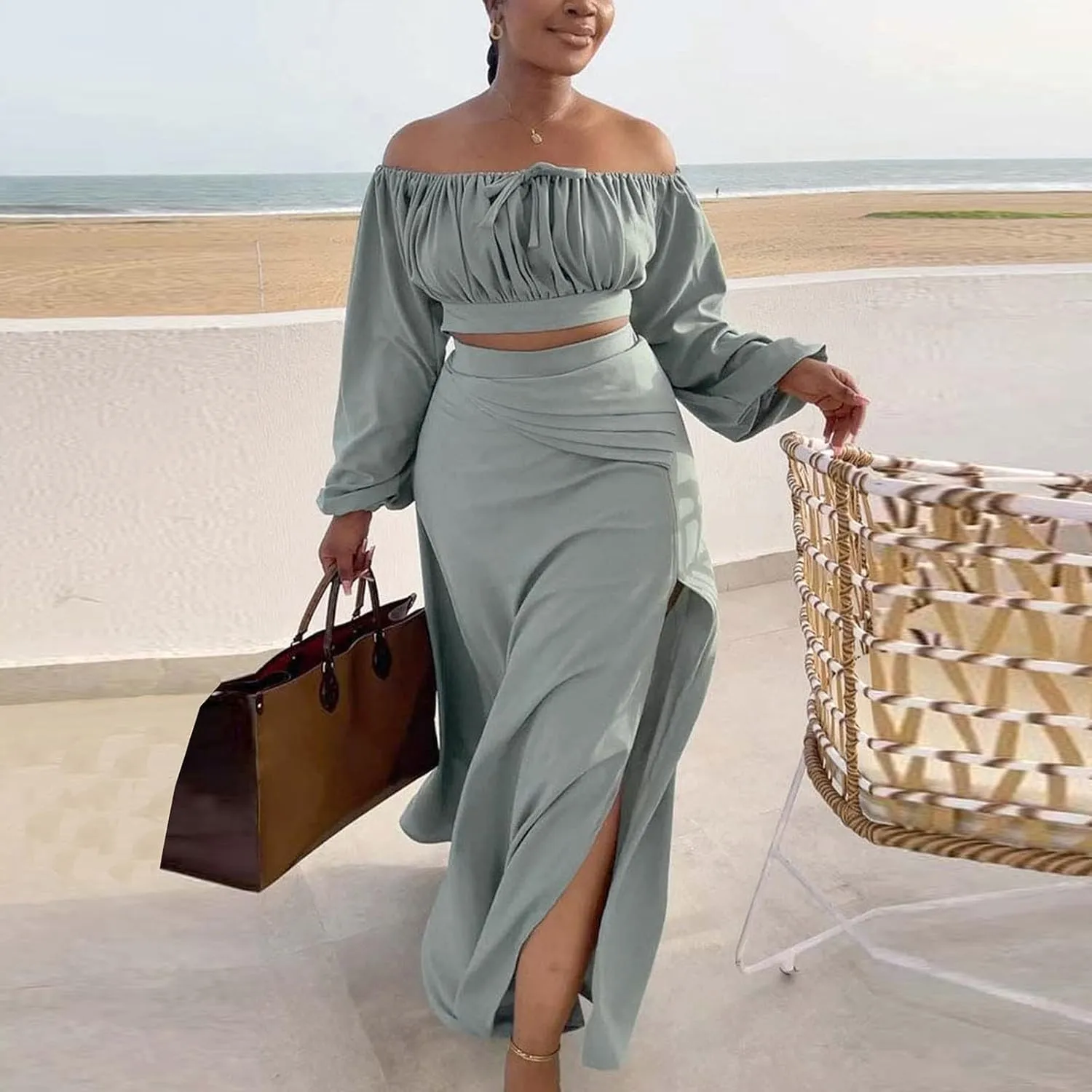 XOWRTE Womens Summer Plus Size Sleeveless Tank Dresses Casual Chiffon Loose Flowy Ruffle Tiered Midi Dress Wedding Cocktail