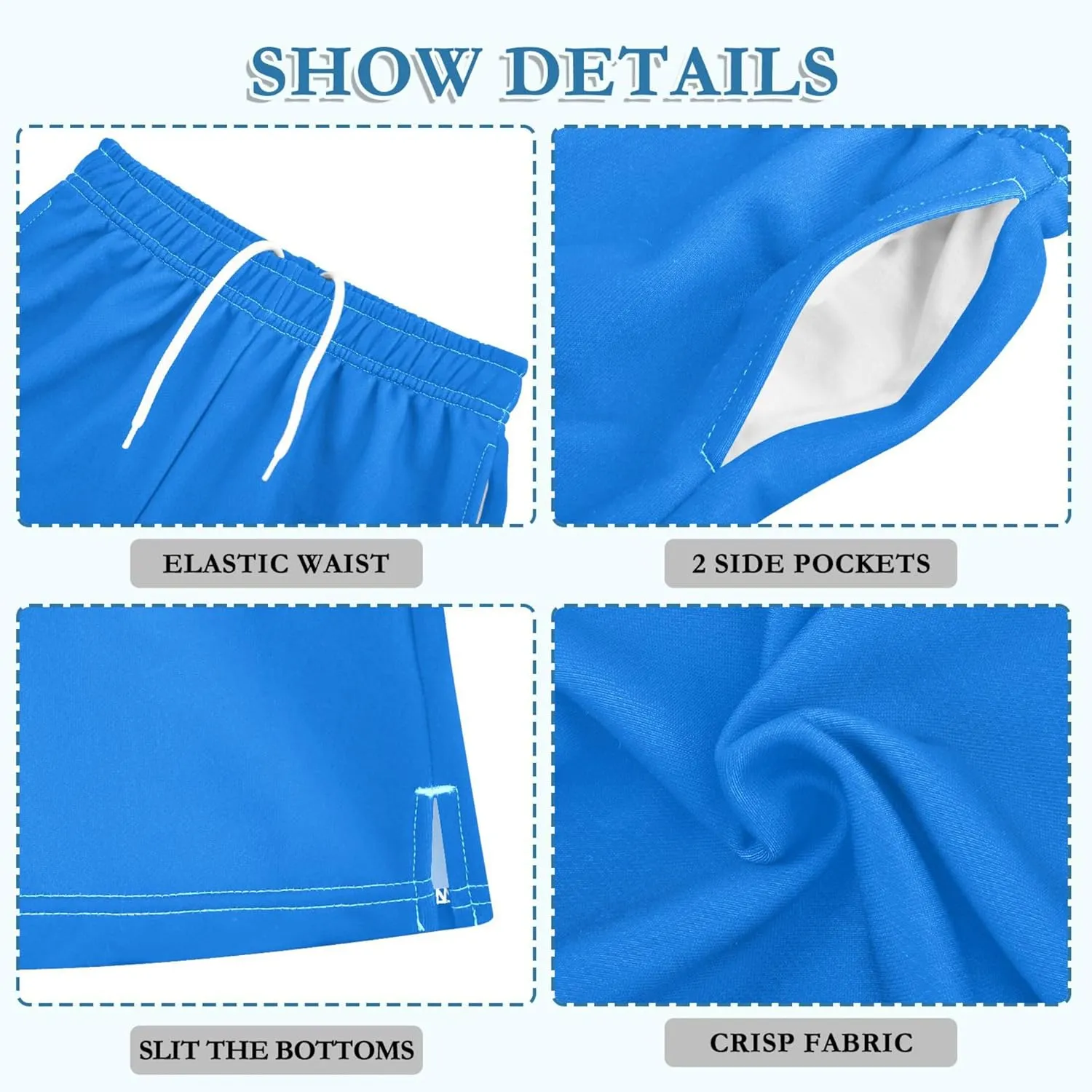 Youth Boys Cargo Shorts Lightweight Athletic Running Workout Shorts with Pockets